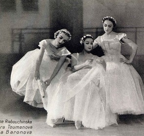 «Бэби-балерины» Татьяна Рябушинская, Тамара Туманова и Ирина Баронова
